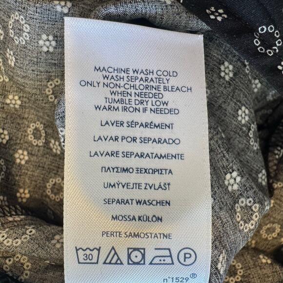 Chaps Jumpsuit Women’s Size 4 Viscose Navy Blue Lightweight Wide Leg Boho Casual - Picture 12 of 14